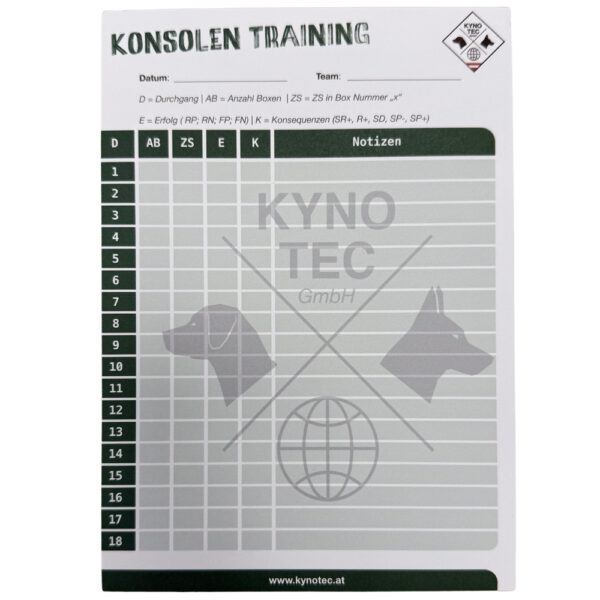 Spürhunde Trainings Tool - Trainingsblock Konsolentraining